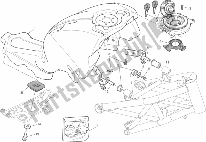 Toutes les pièces pour le Réservoir D'essence du Ducati Monster 795-Thai 2014